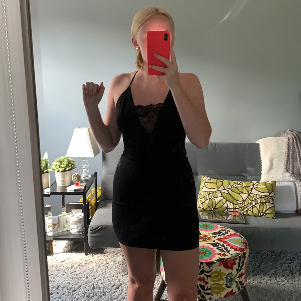 Lulus black lace bodycon dress